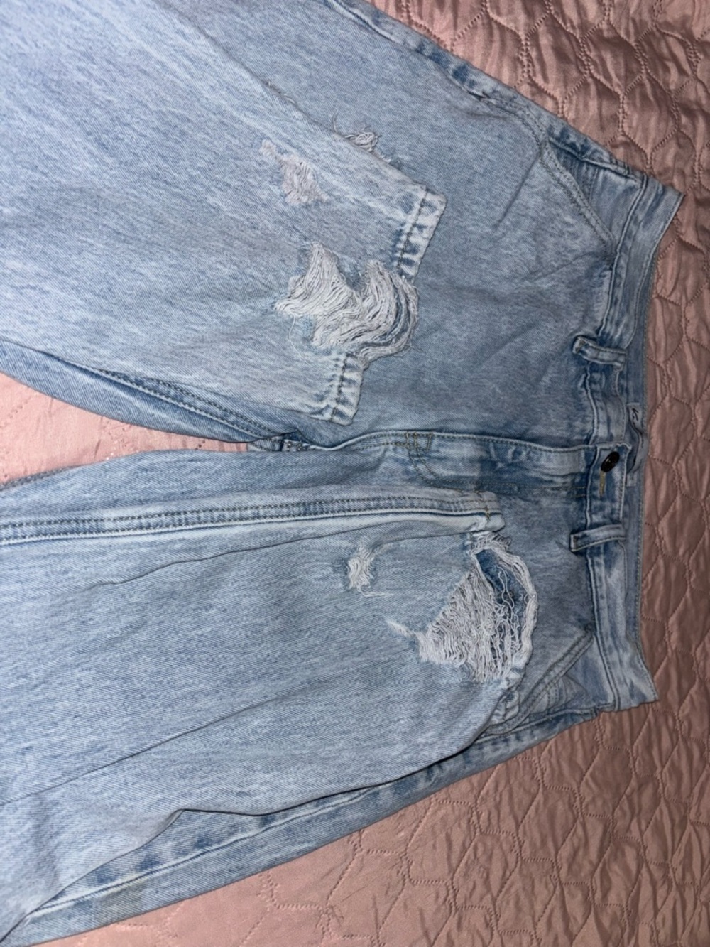 KanCan Light Blue Distressed Boyfriend Jeans - Picture 5 of 6